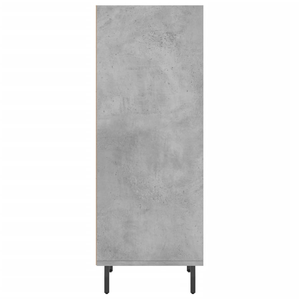 vidaXL Buffet gris béton 34,5x32,5x90 cm bois d'ingénierie