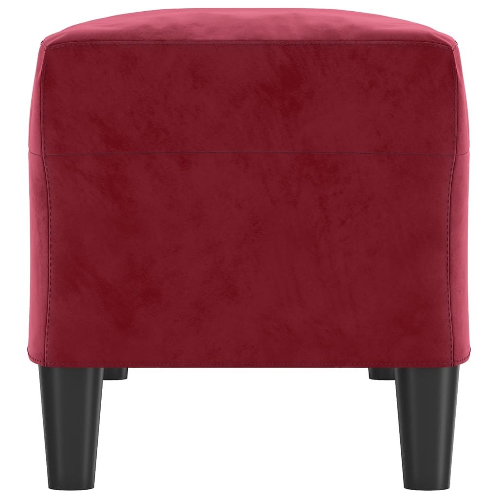 vidaXL Banc Rouge bordeaux 100x35x41 cm Velours