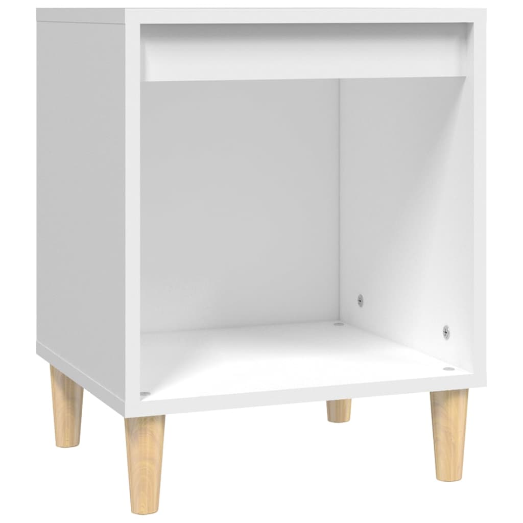 vidaXL Tables de chevet 2 pcs Blanc 40x35x50 cm