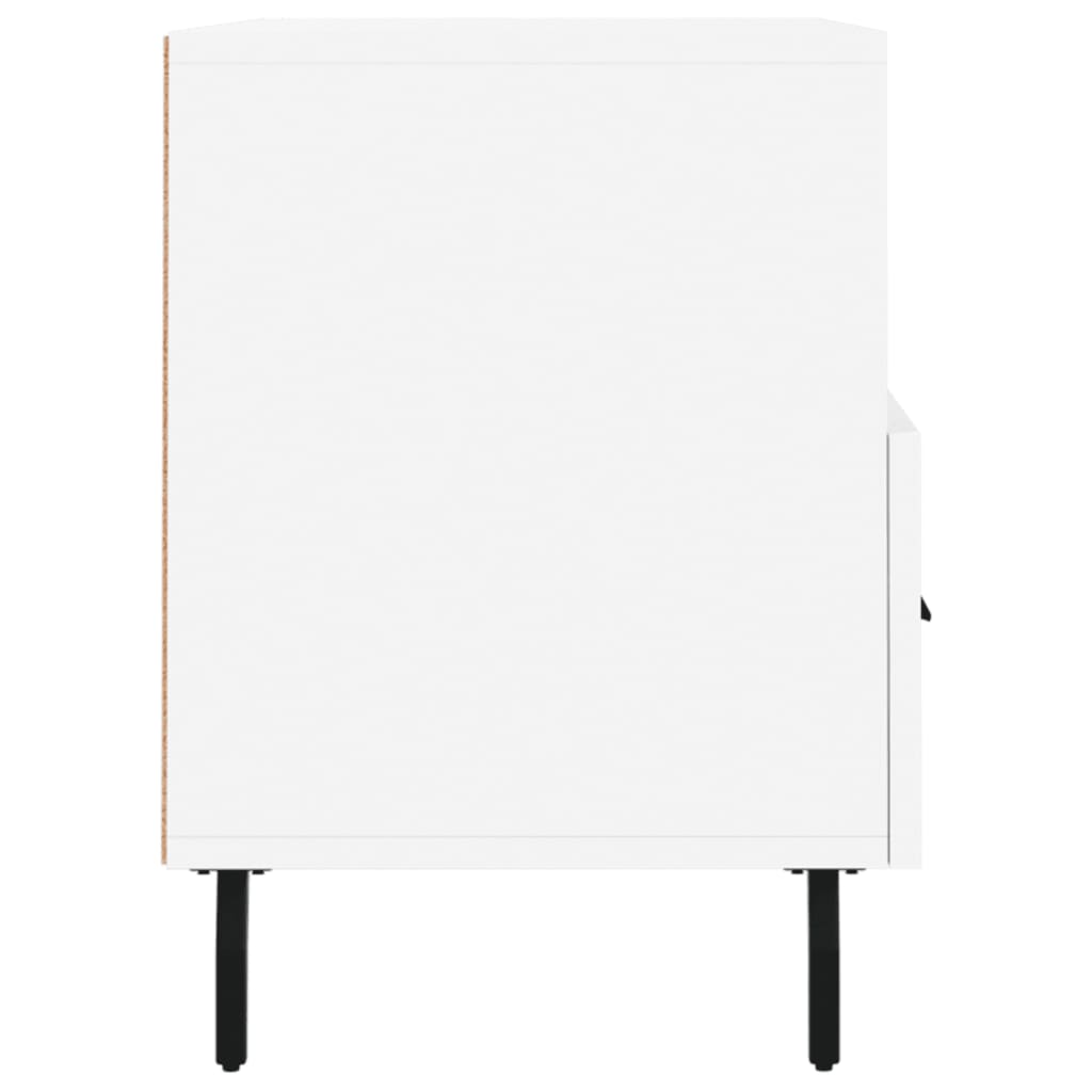 vidaXL Meuble TV Blanc 80x36x50 cm Bois d'ingénierie