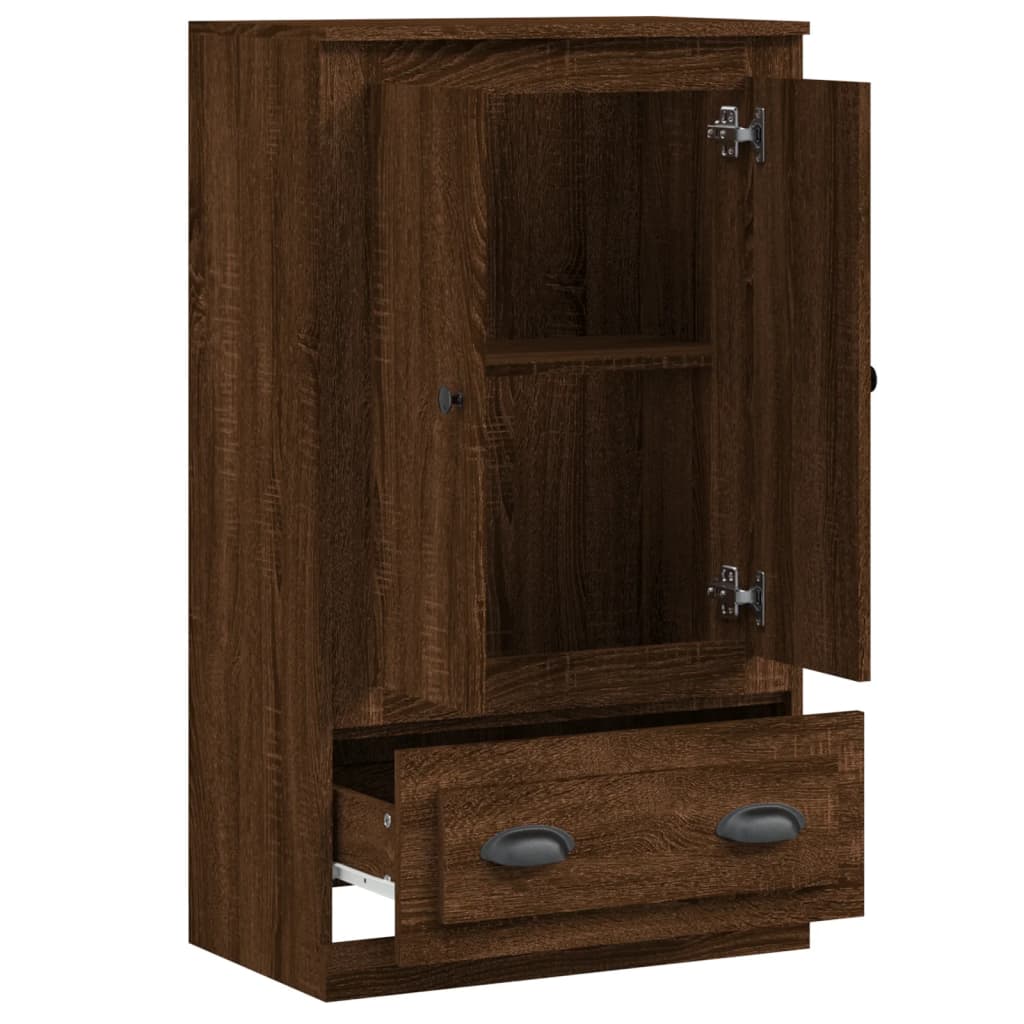 vidaXL Buffet haut chêne marron 60x35,5x103,5 cm bois d'ingénierie