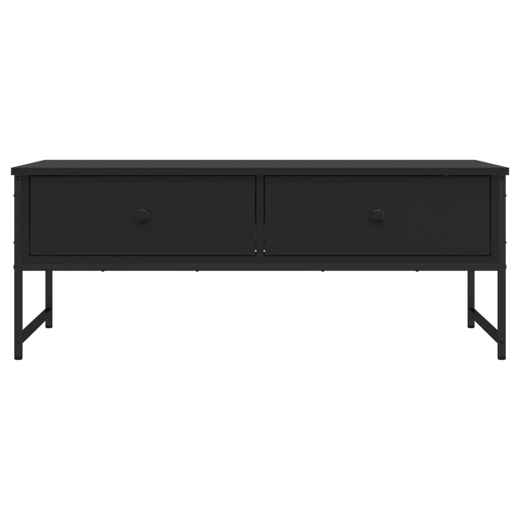 vidaXL Table basse noir 101x49x39,5 cm bois d'ingénierie