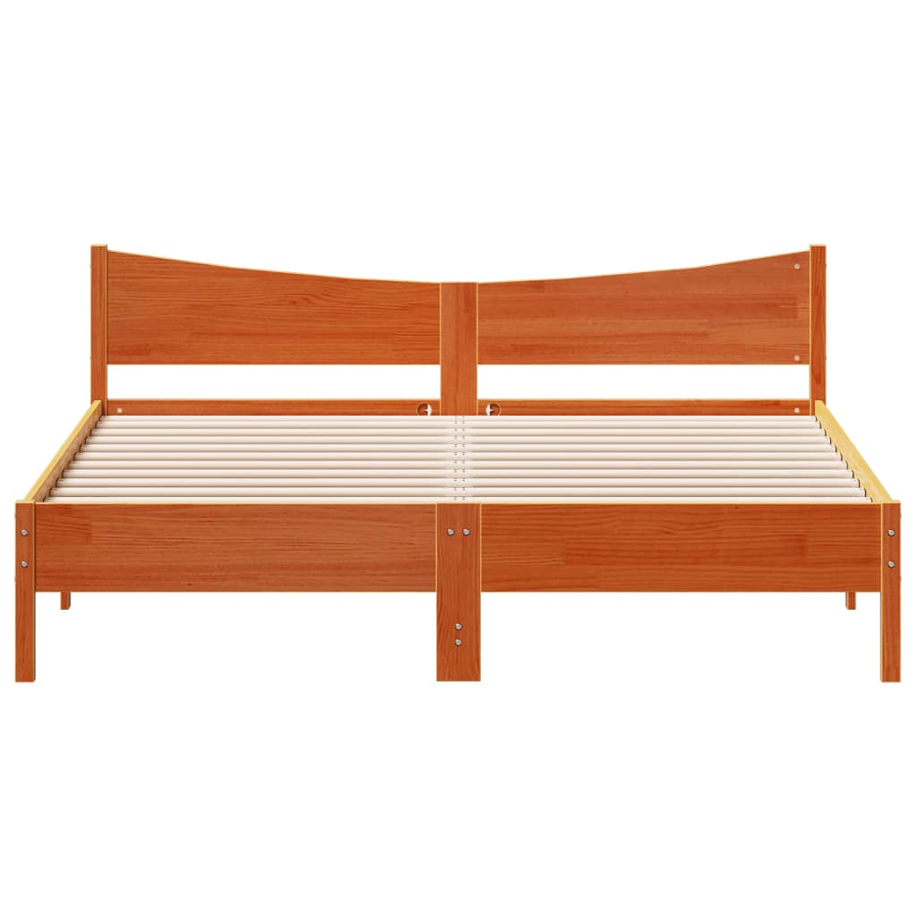 vidaXL Cadre de lit sans matelas cire marron 180x200cm bois pin massif