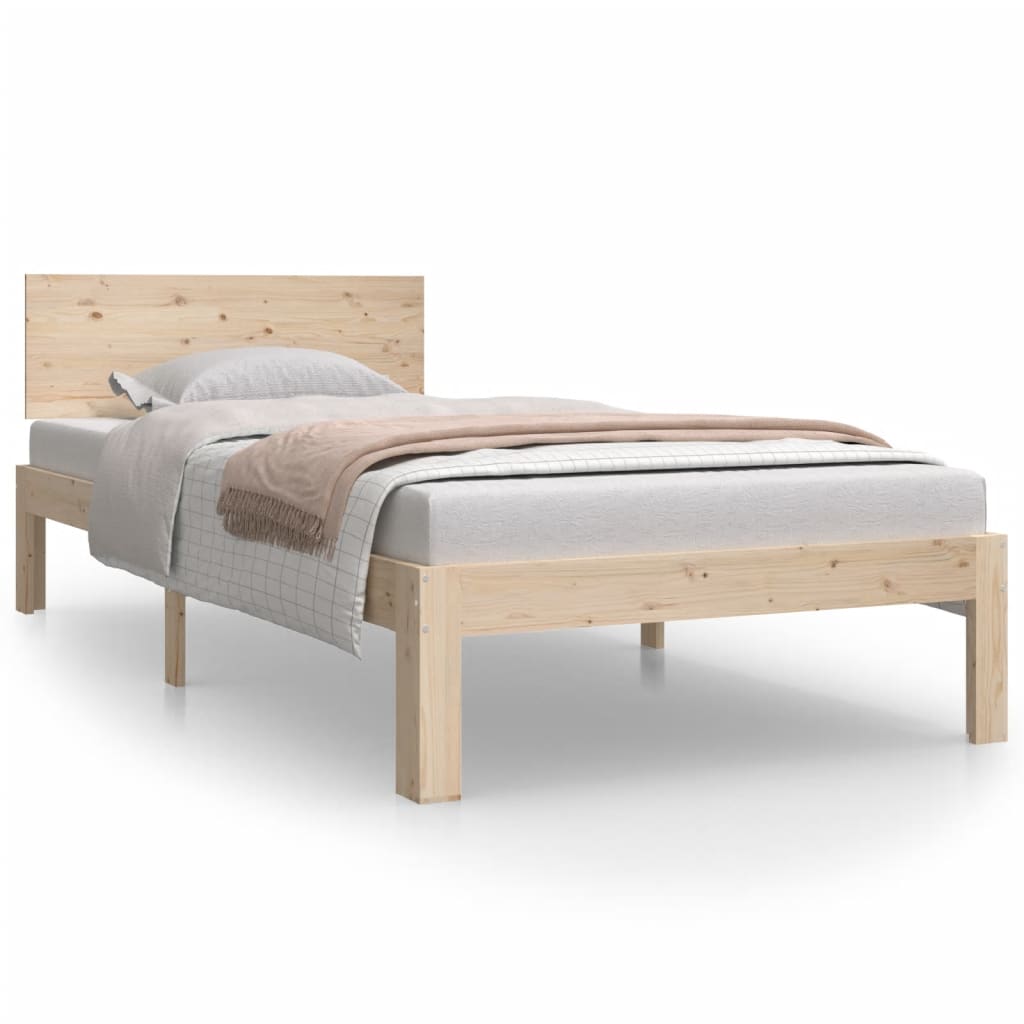 vidaXL Cadre de lit sans matelas bois de pin massif 90x200 cm