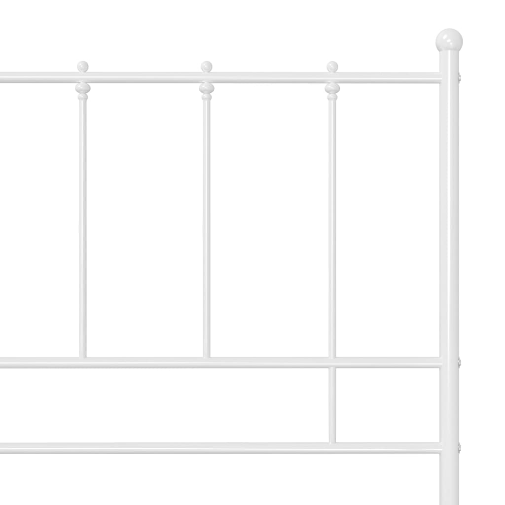 vidaXL Cadre de lit sans matelas blanc métal 120x200 cm