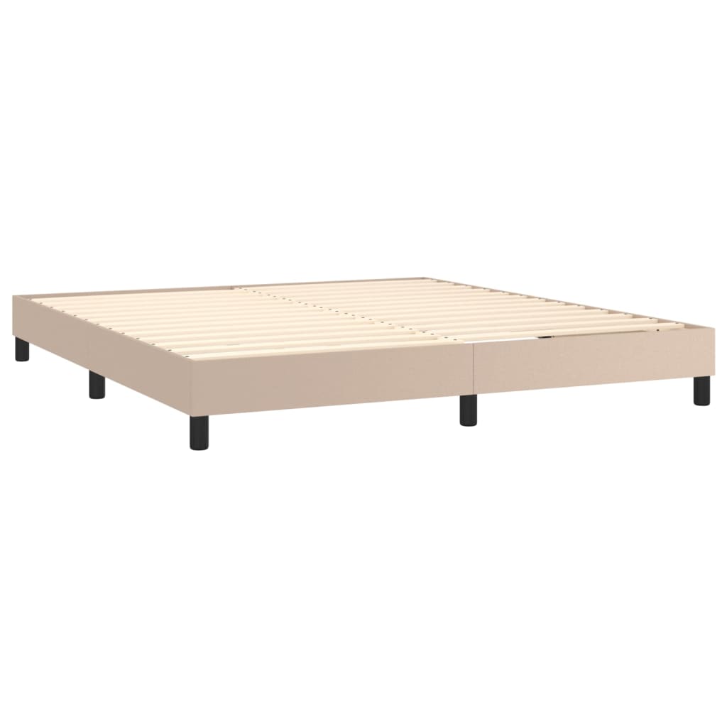 vidaXL Sommier à lattes de lit avec matelas Cappuccino 180x200 cm