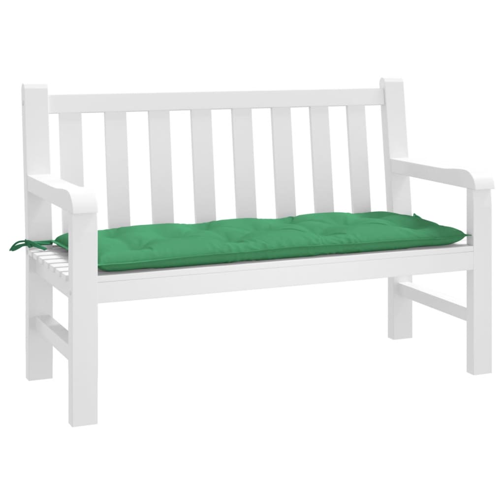 vidaXL Coussin de banc de jardin vert 120x50x7 cm tissu oxford