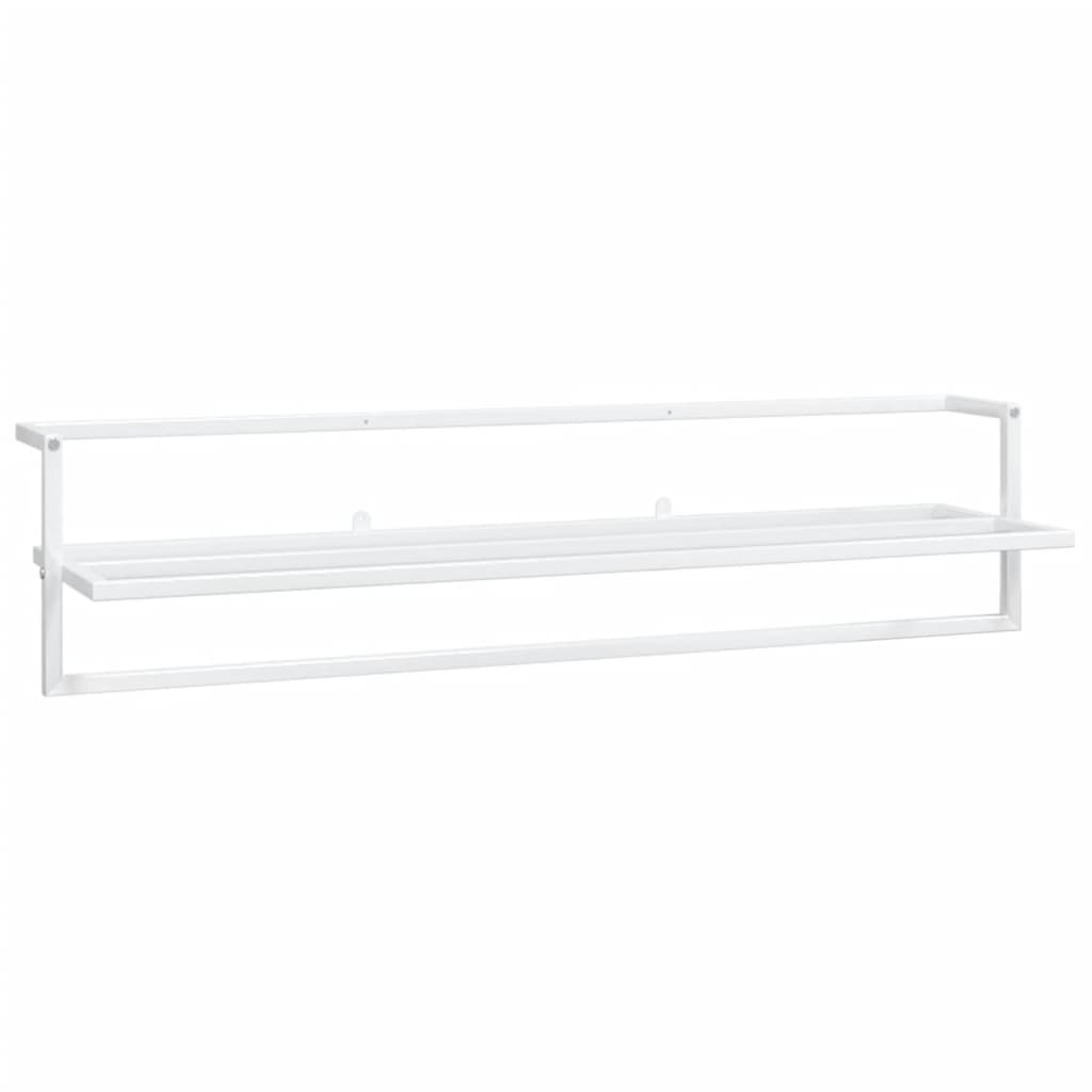 vidaXL Porte-serviettes Blanc 95x25x22 cm Fer