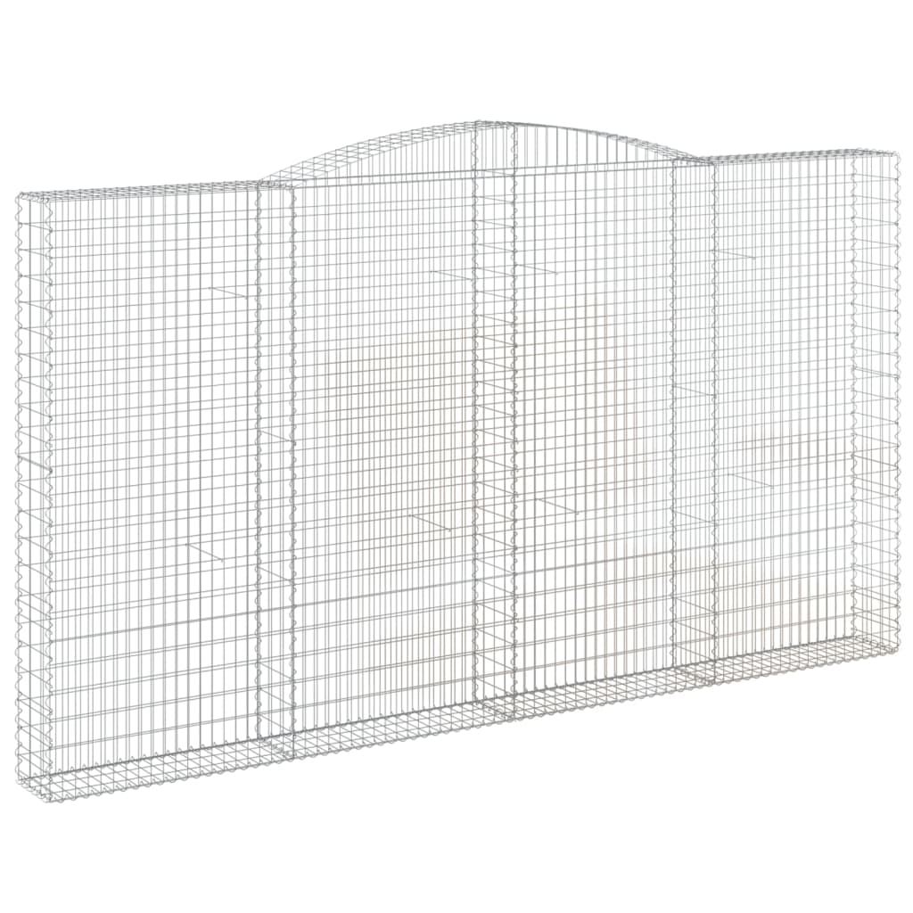 vidaXL Paniers à gabions arqués 25 pcs 400x30x220/240 cm Fer galvanisé