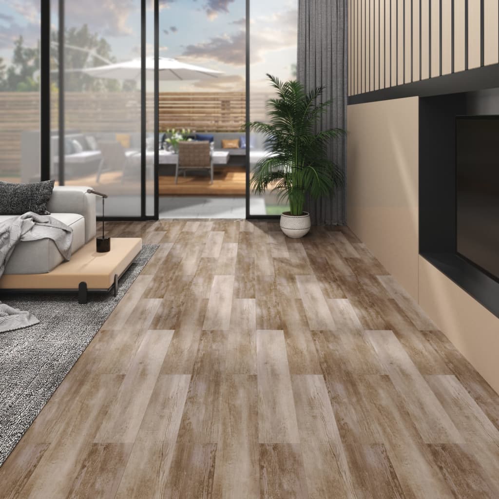 vidaXL Dalles de plancher PVC 5,02 m² 2mm autoadhésif délavage de bois