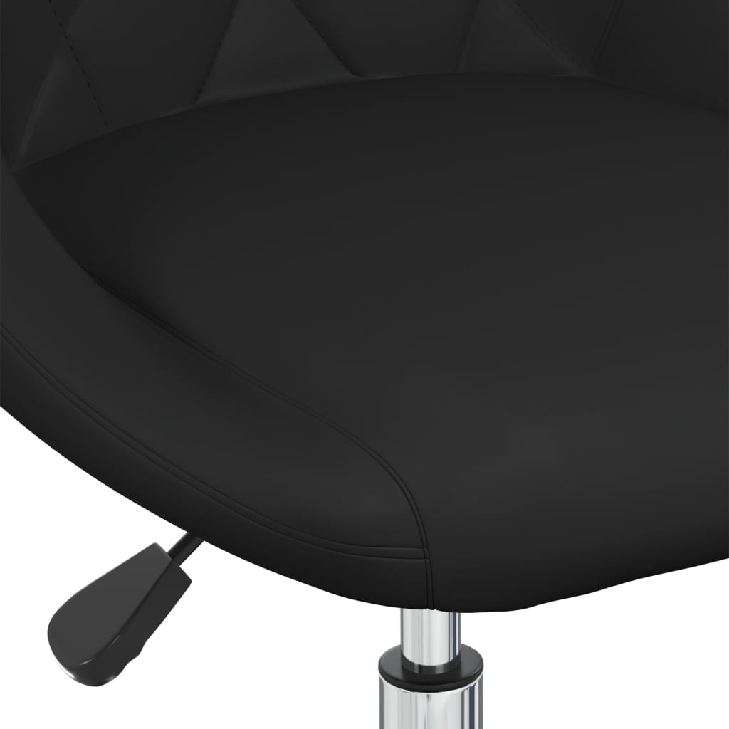 vidaXL Chaise pivotante de salle à manger Noir Similicuir