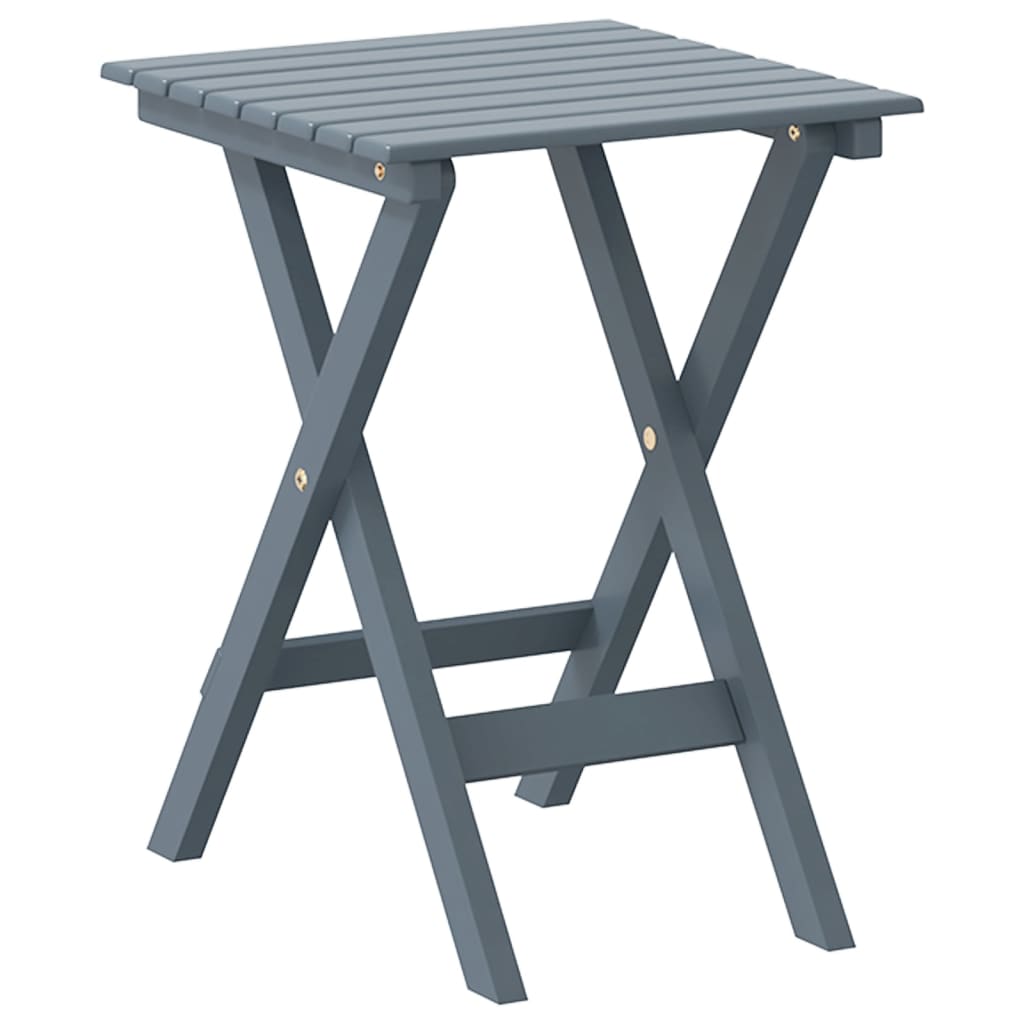 vidaXL Chaises à bascule lot de 2 table pliable gris massif peuplier