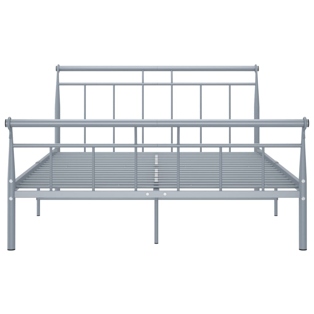 vidaXL Cadre de lit sans matelas gris métal 140x200 cm