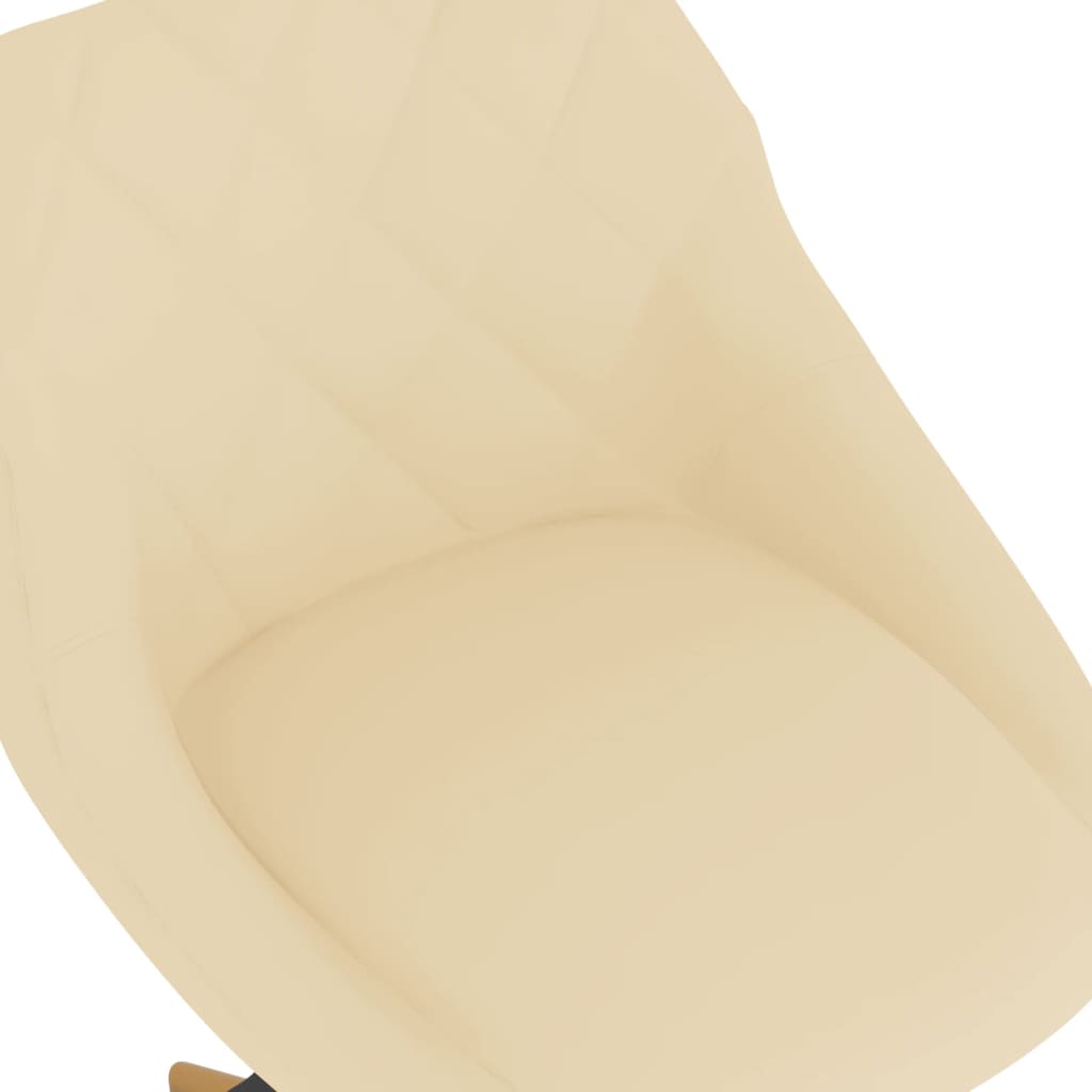vidaXL Chaise pivotante de bureau Crème Velours