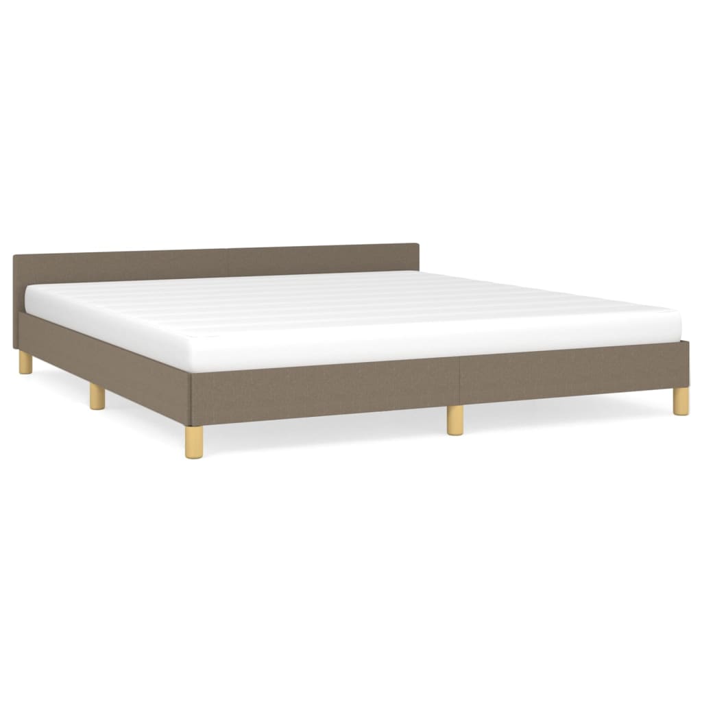 vidaXL Cadre de lit sans matelas taupe 180x200 cm tissu