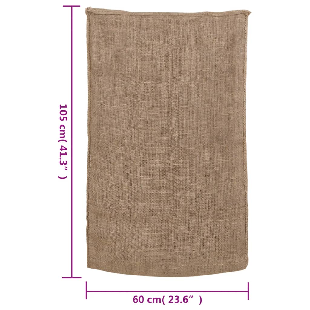 vidaXL Sacs en jute 10 pcs 60x105 cm 100 % jute 220 g/m²