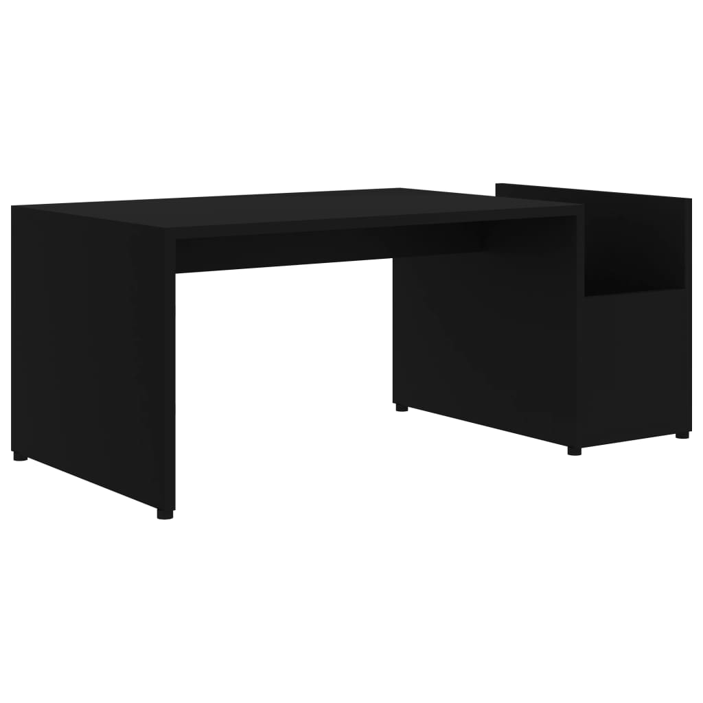 vidaXL Table basse Noir 90x45x35 cm bois d’ingénierie