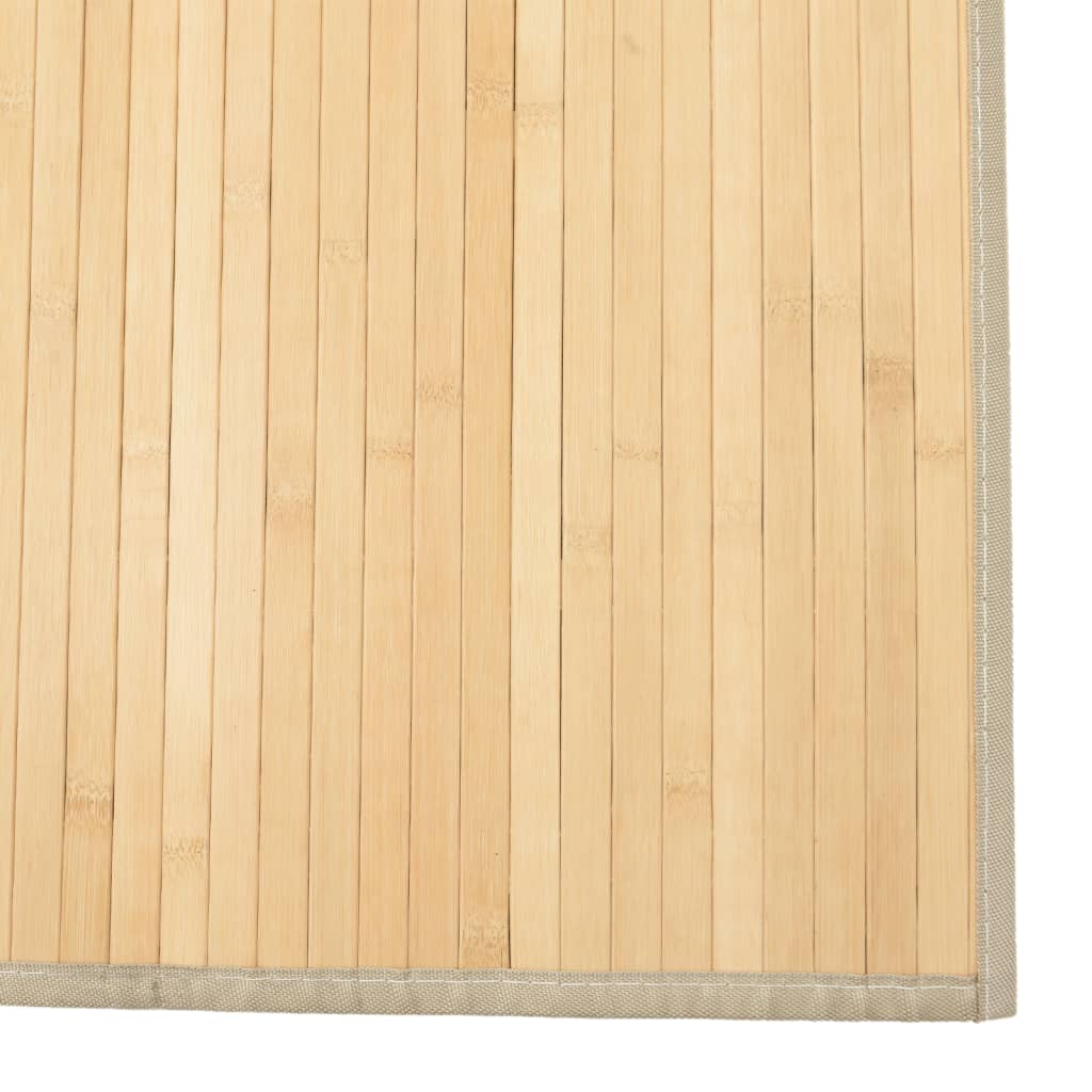 vidaXL Tapis rectangulaire naturel clair 80x100 cm bambou