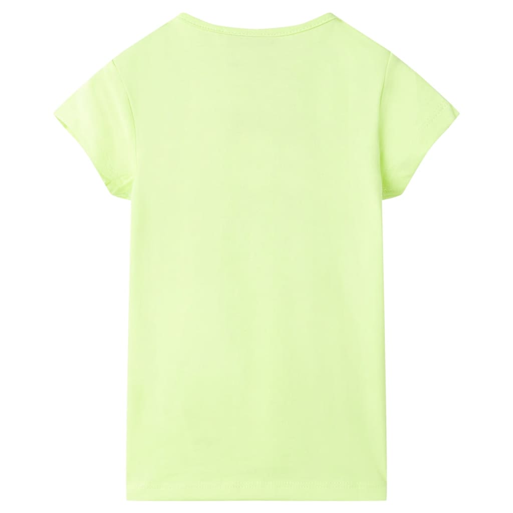 T-shirt pour enfants jaune fluo 140