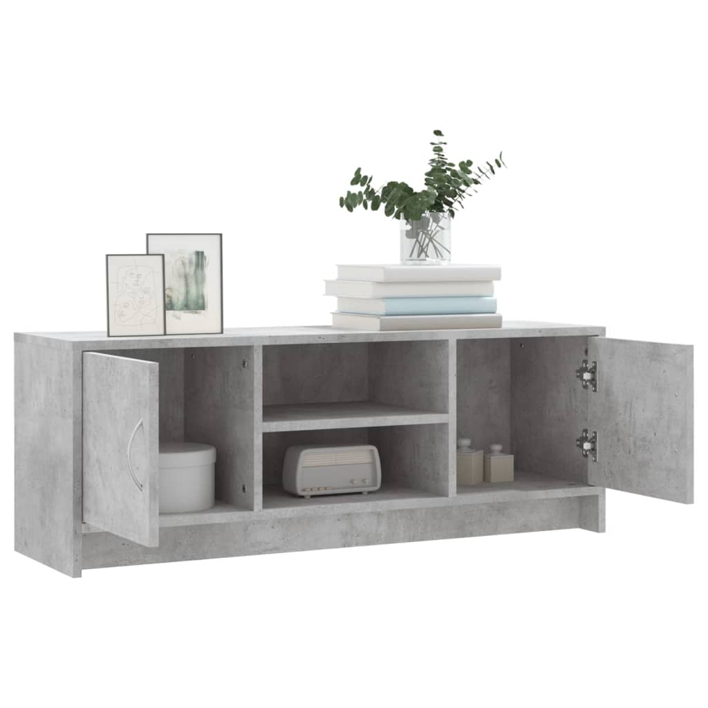 vidaXL Meuble TV gris béton 102x30x37,5 cm bois d'ingénierie