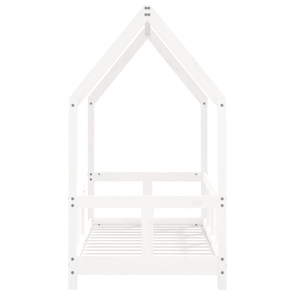 vidaXL Cadre de lit pour enfant blanc 70x140 cm bois de pin massif