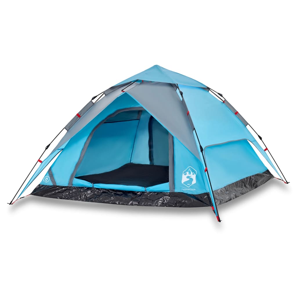 vidaXL Tente de camping à dôme 4 personnes bleu libération rapide