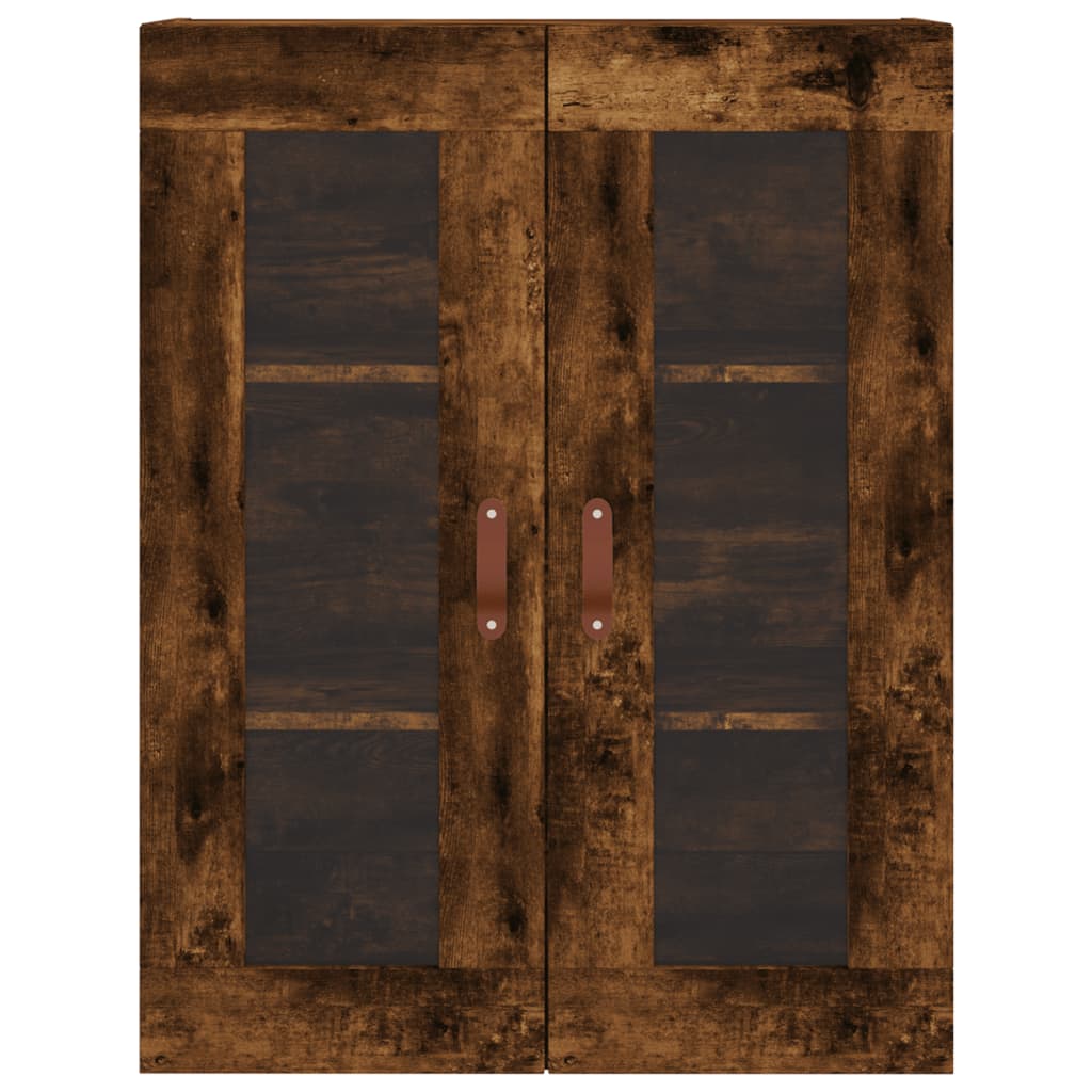 vidaXL Armoire murale chêne fumé 69,5x34x90 cm