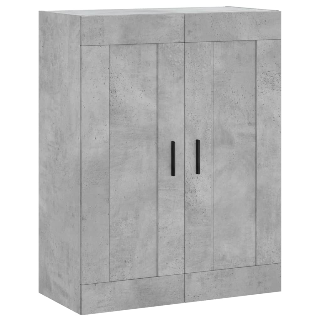 vidaXL Armoires murales 2 pcs gris béton bois d'ingénierie