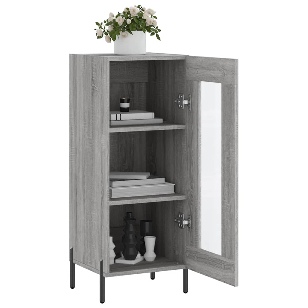 vidaXL Buffet Sonoma gris 34,5x34x90 cm Bois d'ingénierie