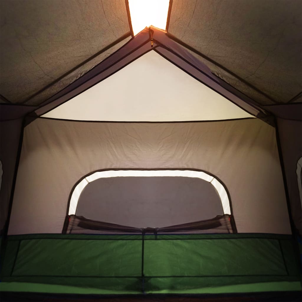 vidaXL Tente de camping avec lumière LED 6 personnes vert clair