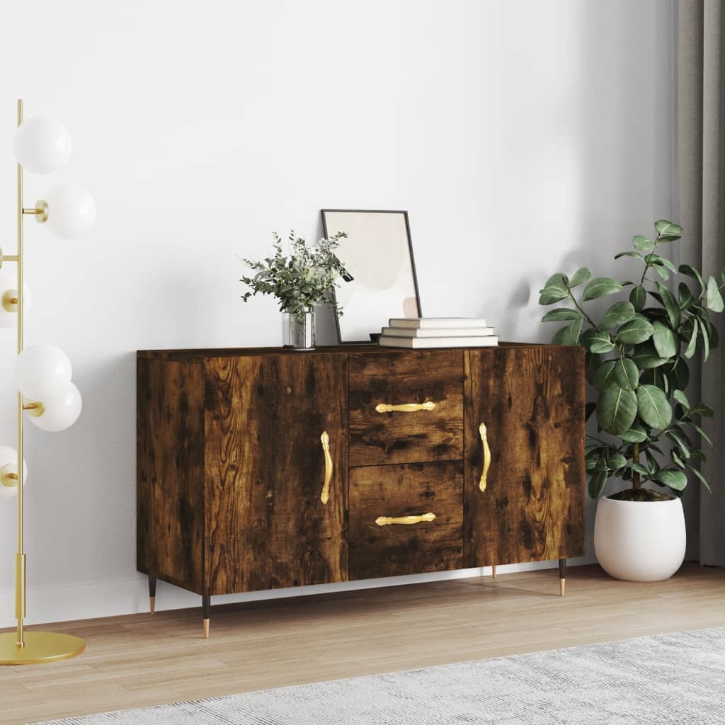 vidaXL Buffet chêne fumé 100x36x60 cm bois d'ingénierie