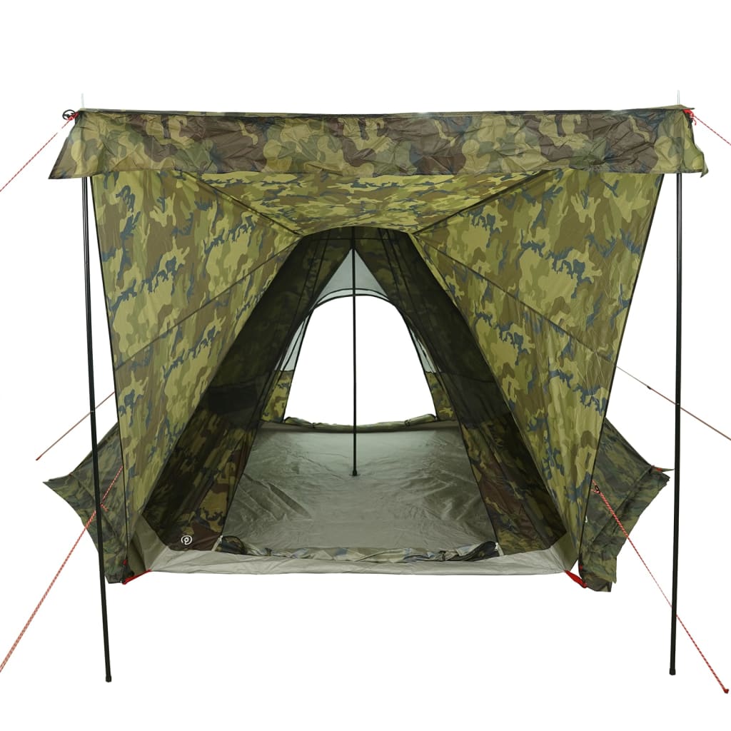 vidaXL Tente familiale tipi 6 personnes camouflage imperméable