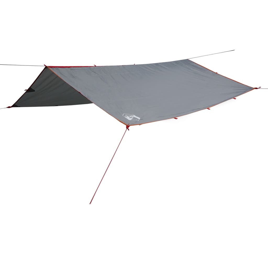 vidaXL Bâche de camping gris et orange 360x294 cm imperméable