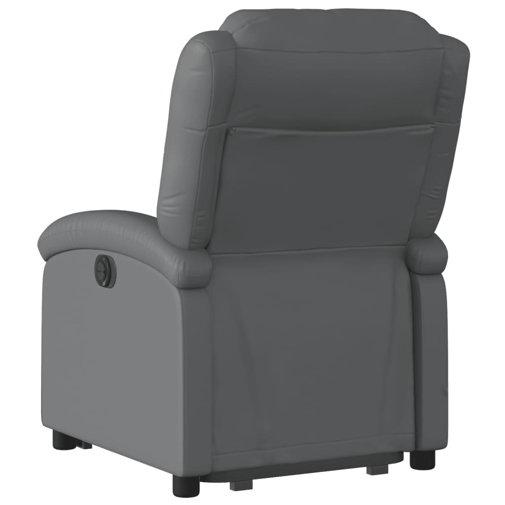 vidaXL Fauteuil inclinable électrique gris similicuir