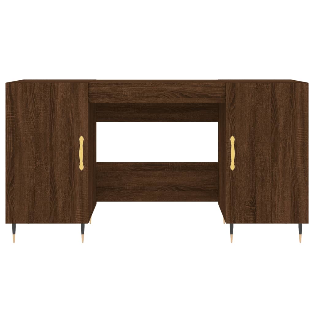 vidaXL Bureau chêne marron 140x50x75 cm bois d'ingénierie