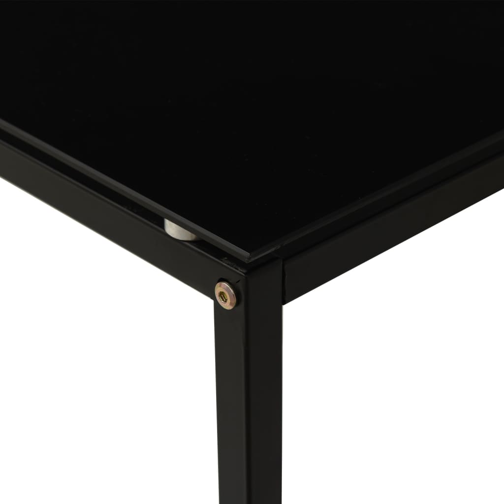 vidaXL Table d'appoint Noir 40x40x60 cm Verre trempé