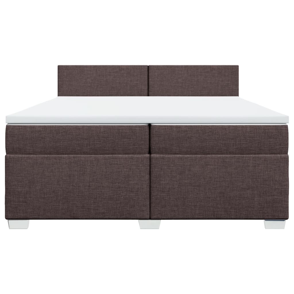 vidaXL Sommier à lattes de lit avec matelas Marron foncé 200x200 cm