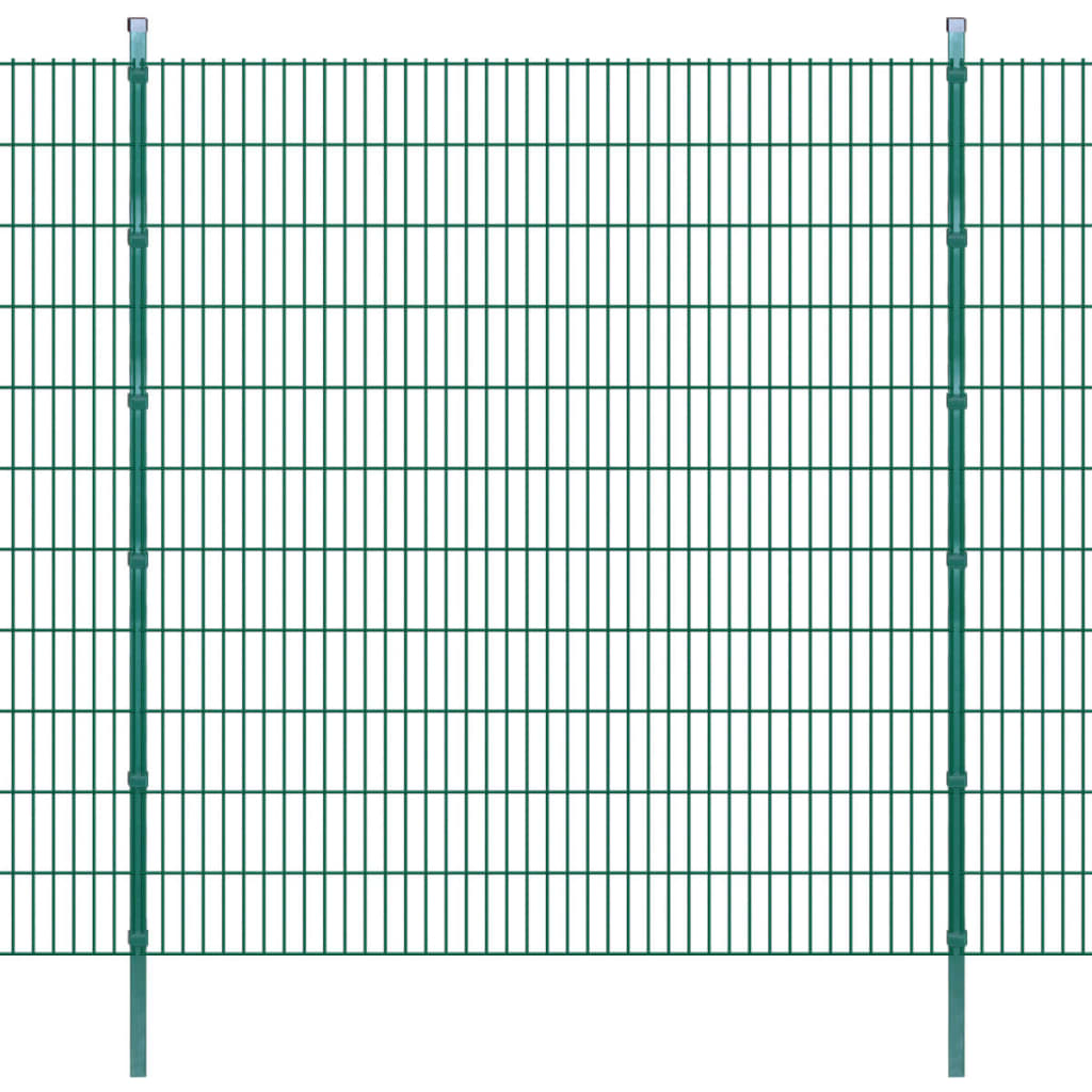 vidaXL Panneaux et poteaux de clôture 2D pour jardin 2008x2230 mm 32 m