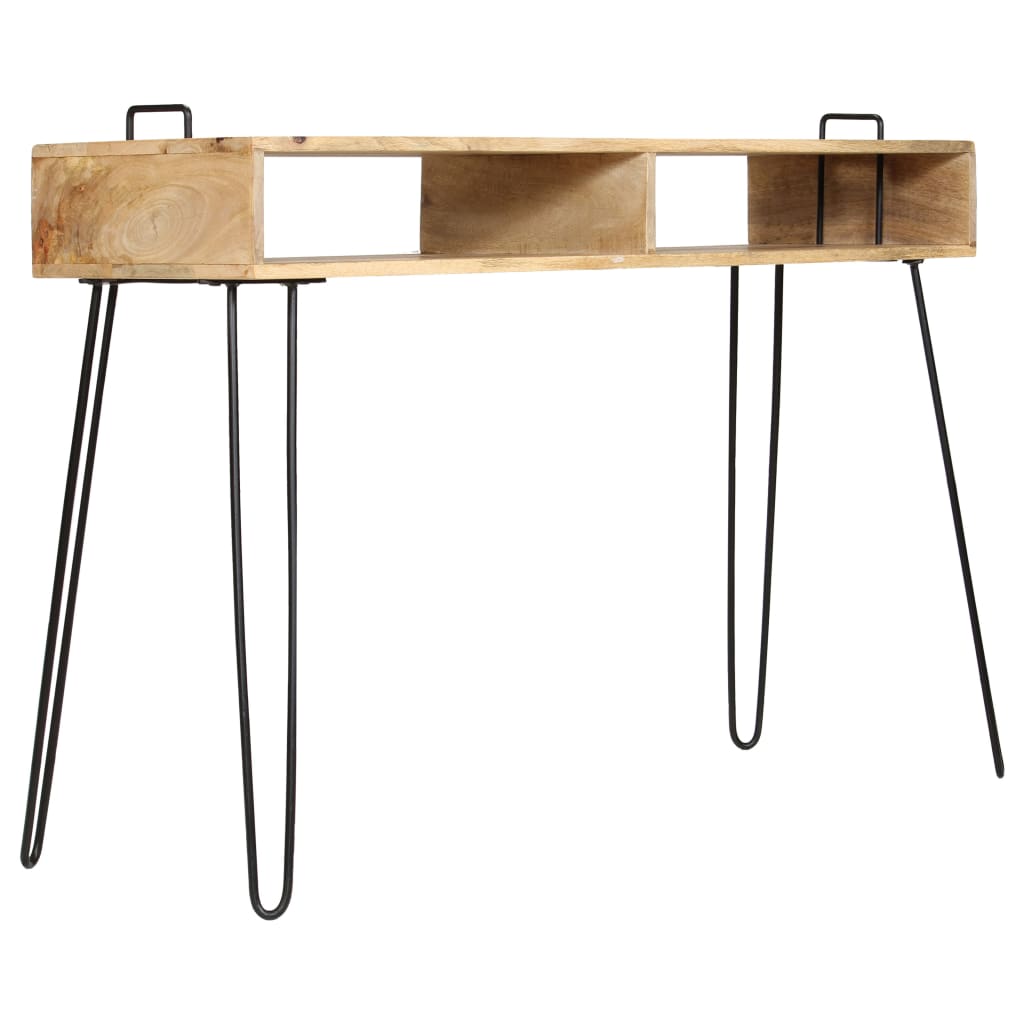 vidaXL Table console Bois de manguier massif 115 x 35 x 76 cm