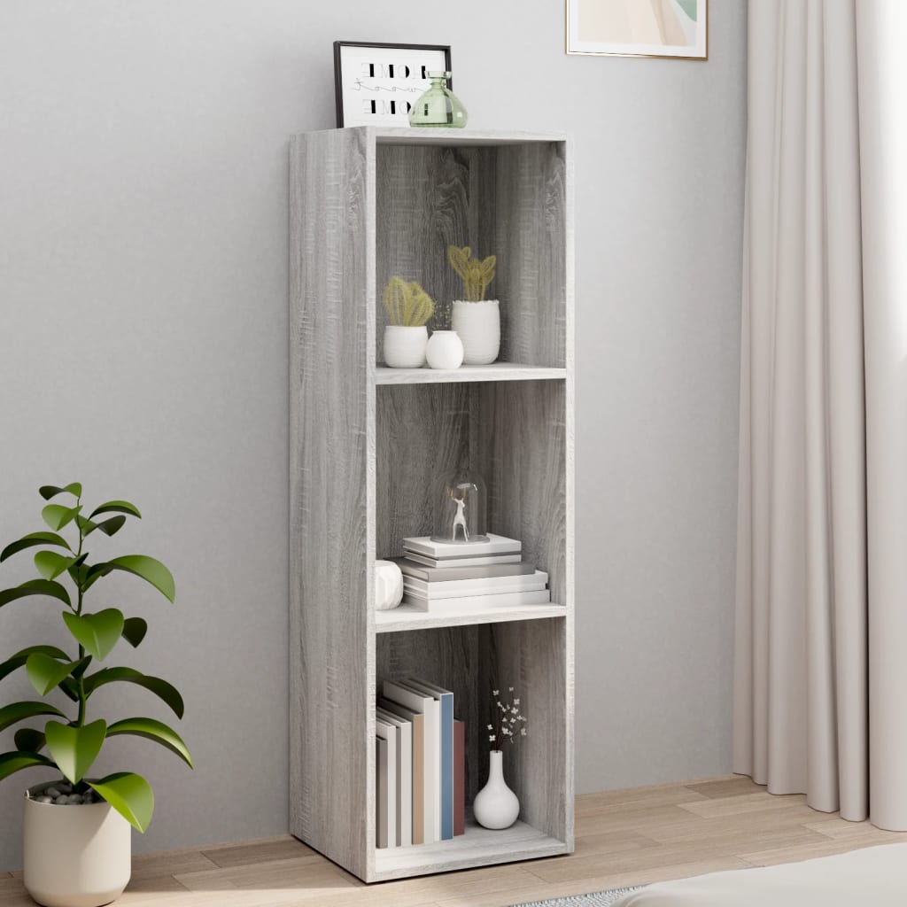 vidaXL Bibliothèque/Meuble TV sonoma gris 36x30x114 cm bois ingénierie