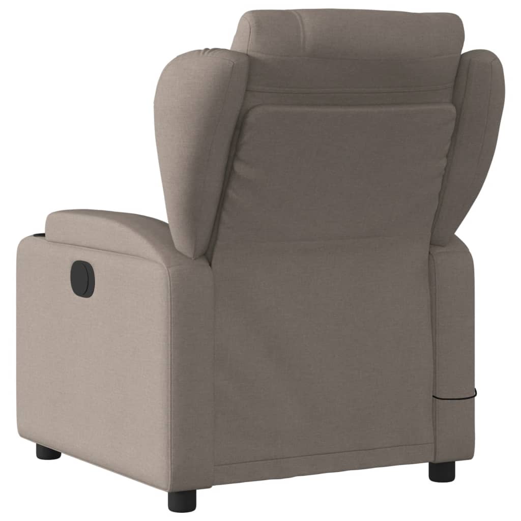 vidaXL Fauteuil de massage inclinable Taupe Tissu