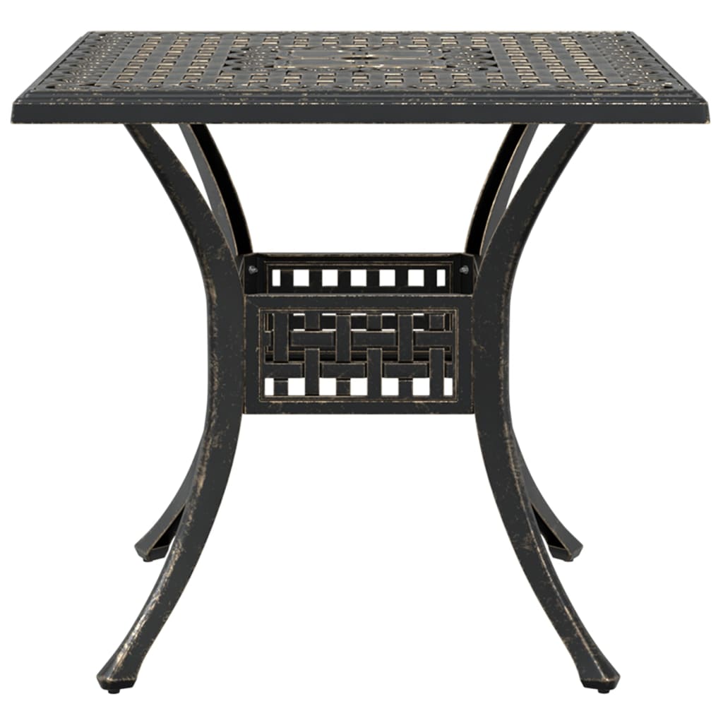 vidaXL Table de jardin bronze 80x80x75 cm aluminium coulé