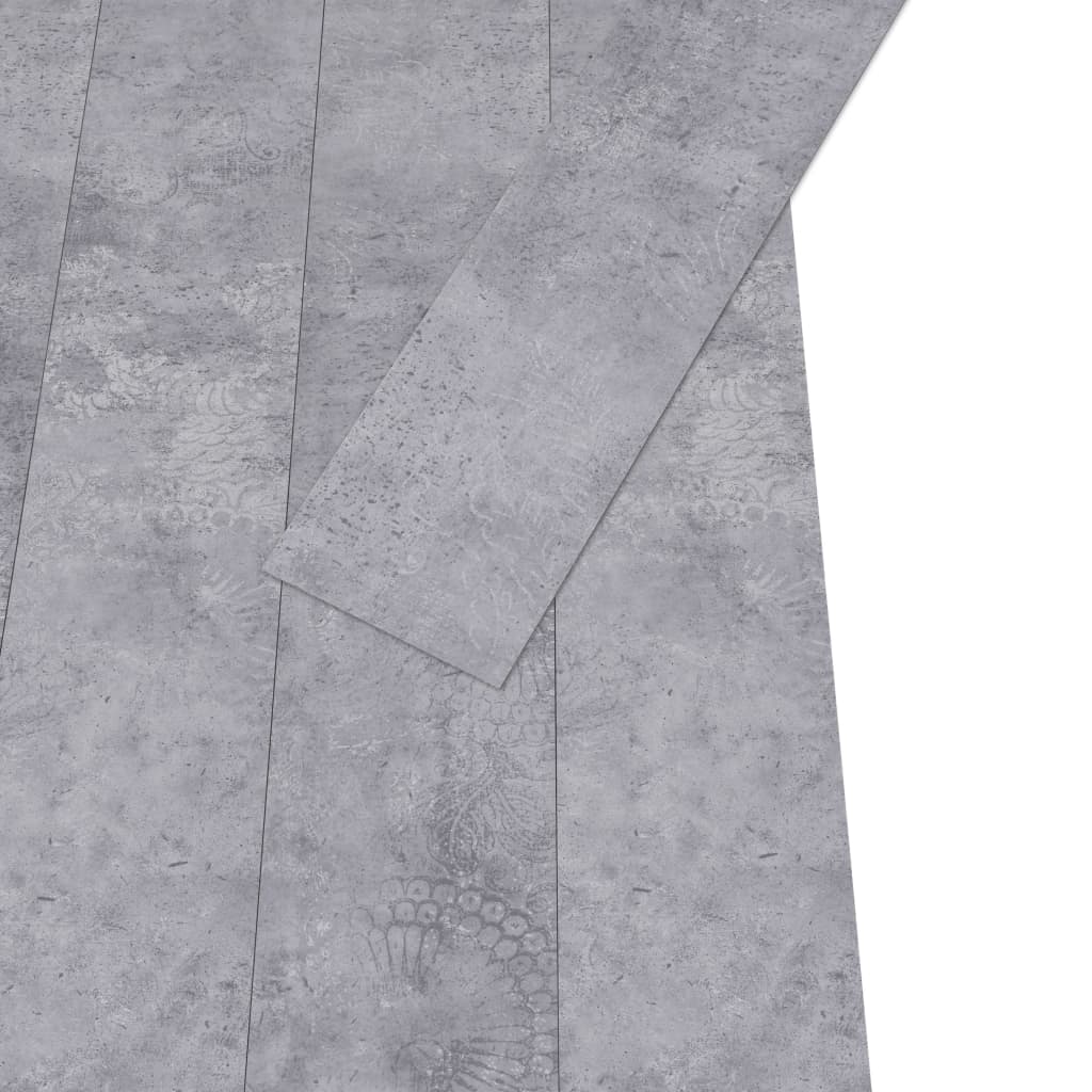 vidaXL Planches de plancher PVC non auto-adhésif 5,26m²2mm Gris ciment
