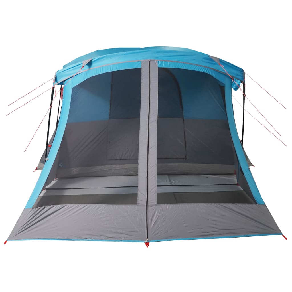 vidaXL Tente de camping avec porche 4 personnes bleu imperméable