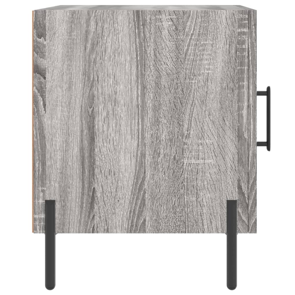 vidaXL Table de chevet sonoma gris 40x40x50 cm bois d'ingénierie