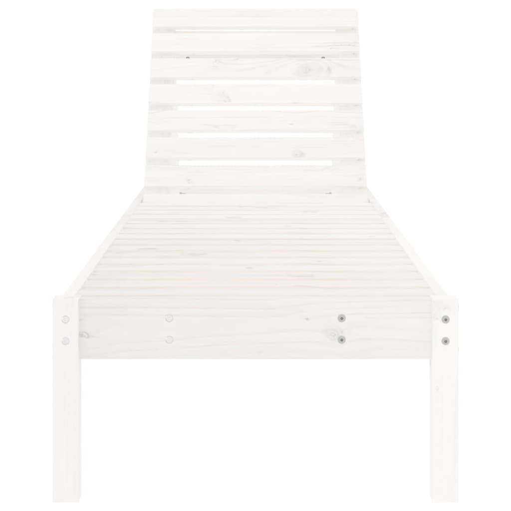 vidaXL Chaises longues lot de 2 blanc 199,5x60x74cm bois massif de pin