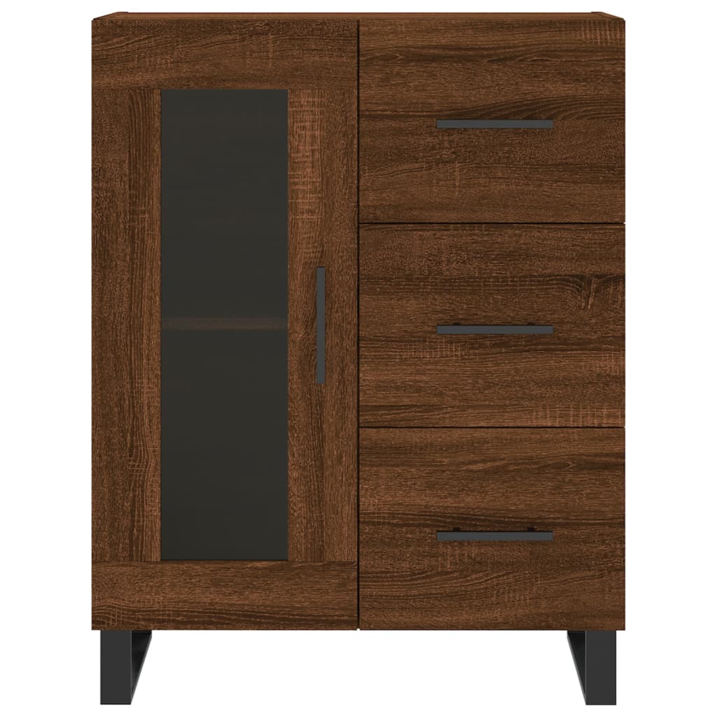 vidaXL Buffet chêne marron 69,5x34x90 cm bois d'ingénierie