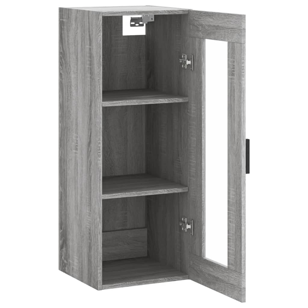 vidaXL Armoire murale sonoma gris 34,5x34x90 cm