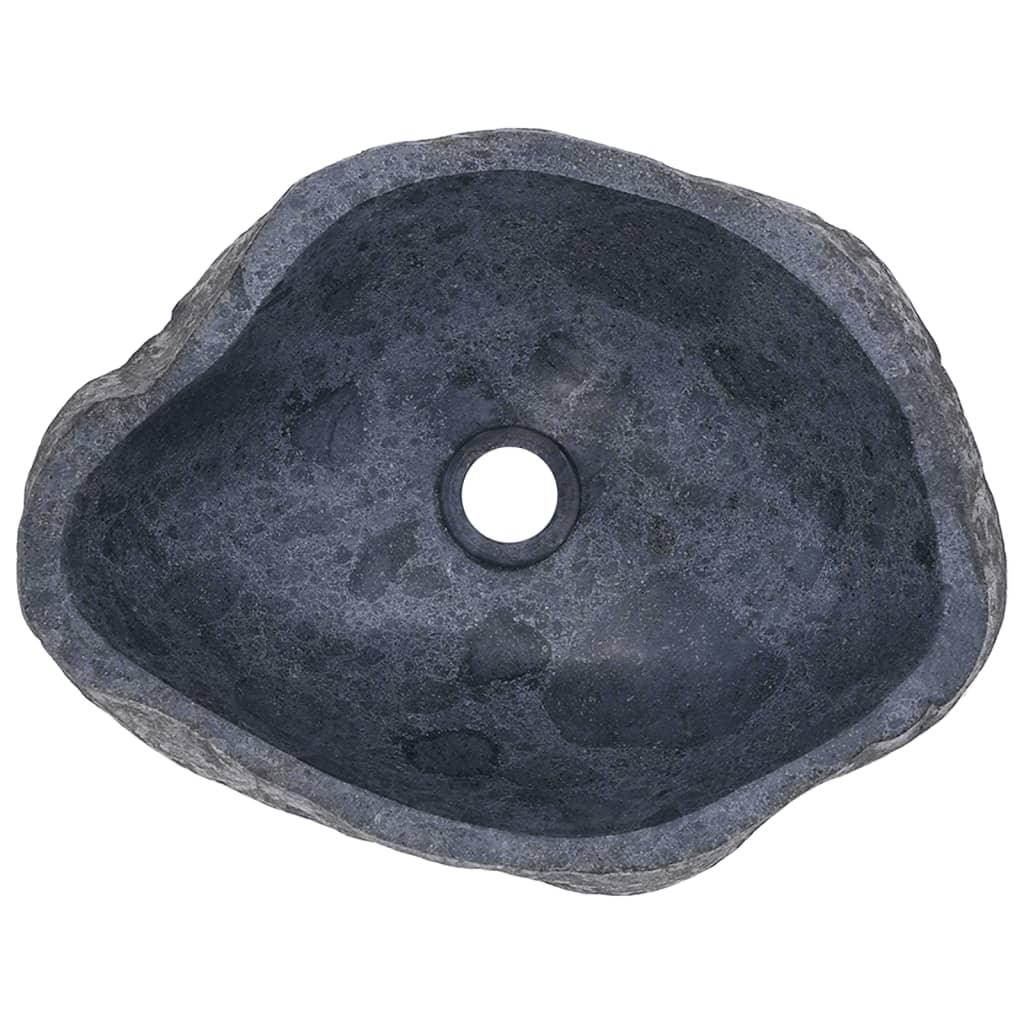 vidaXL Lavabo en pierre de rivière Ovale 37-46 cm