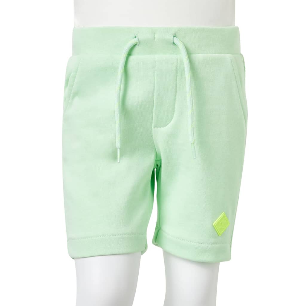 Short pour enfants avec cordon de serrage vert vif 104